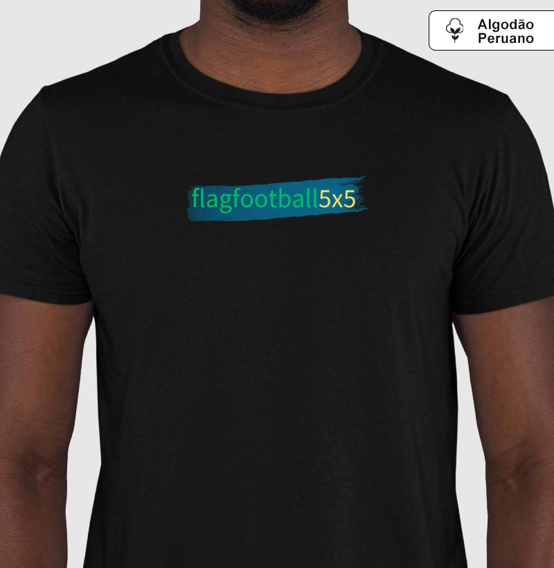 Camiseta algodão peruano "flagfootball 5x5"