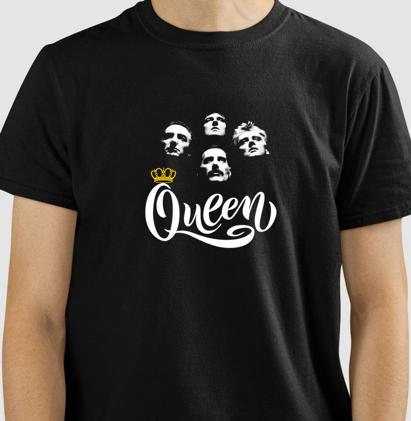 CAMISETA COM ESTAMPA QUEEN