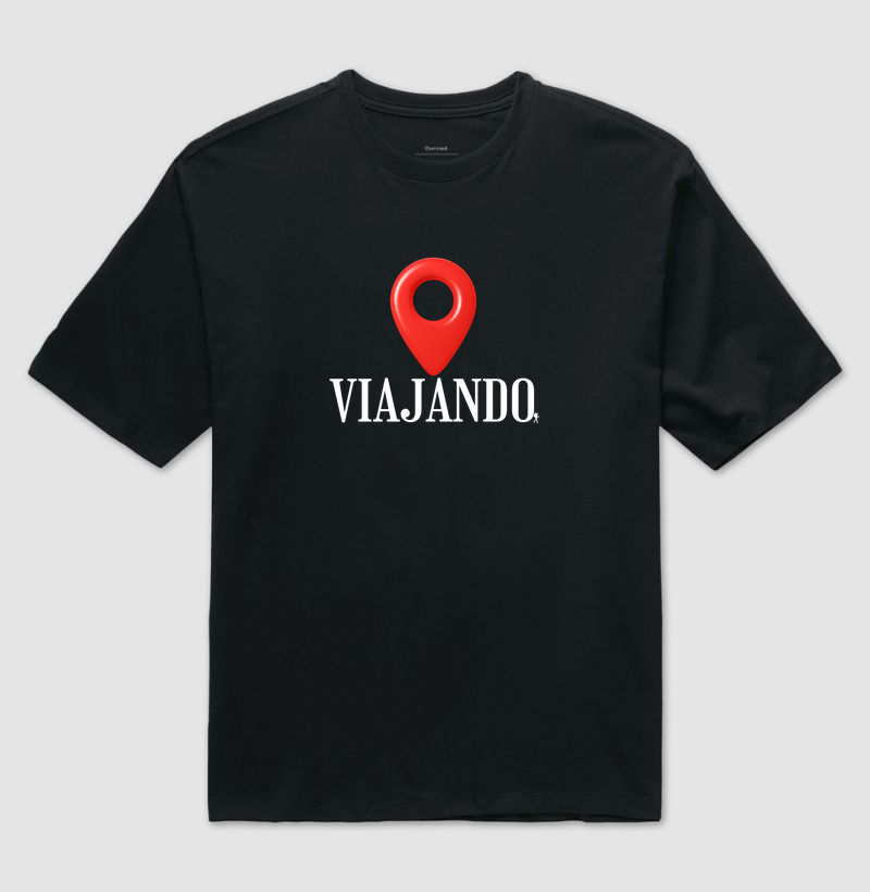 Camiseta Viajando Pin Localizacao | Estampa Minimalista Viagem | Colecao Viciados em Viagem |Excursionista