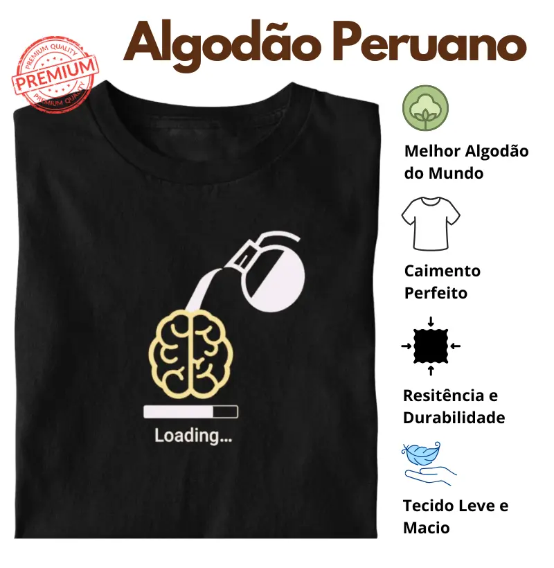 Camiseta Loading Algodão Peruano