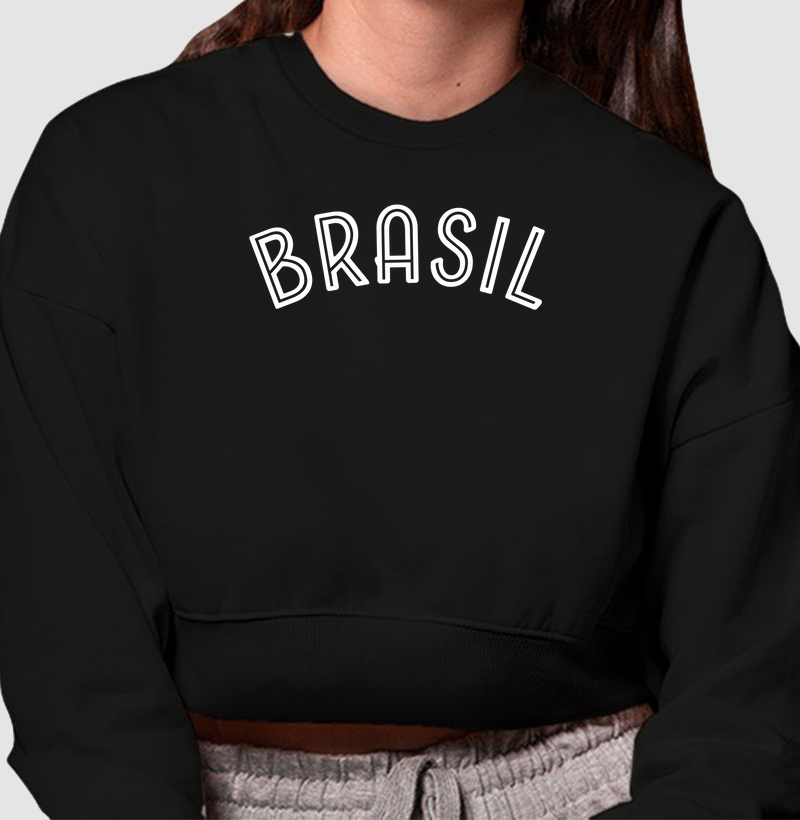 Moletom Cropped Brasil