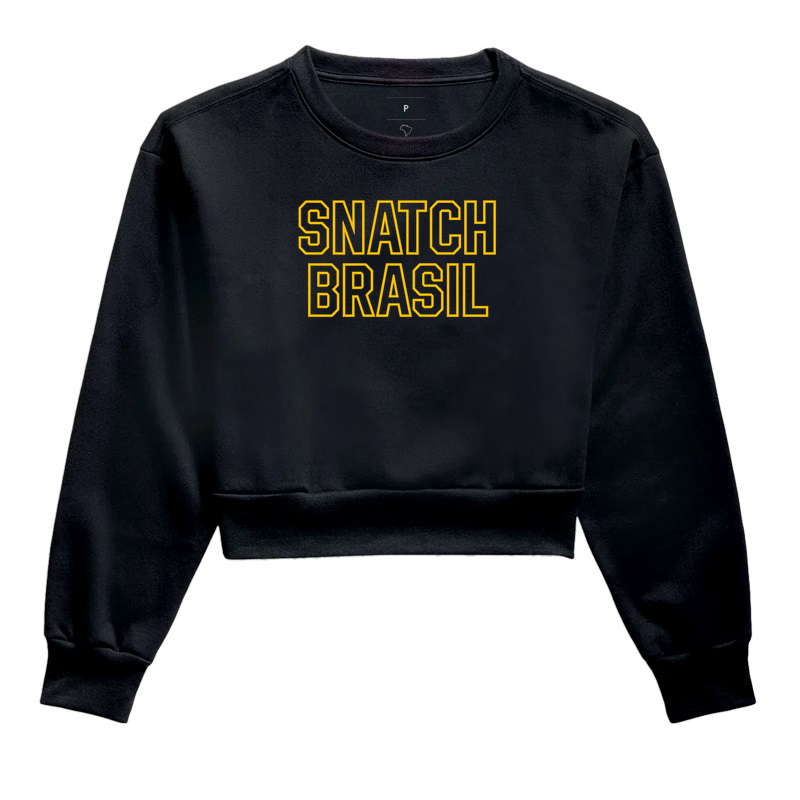 Cropped Moletom Brasil Snatch Amarelo