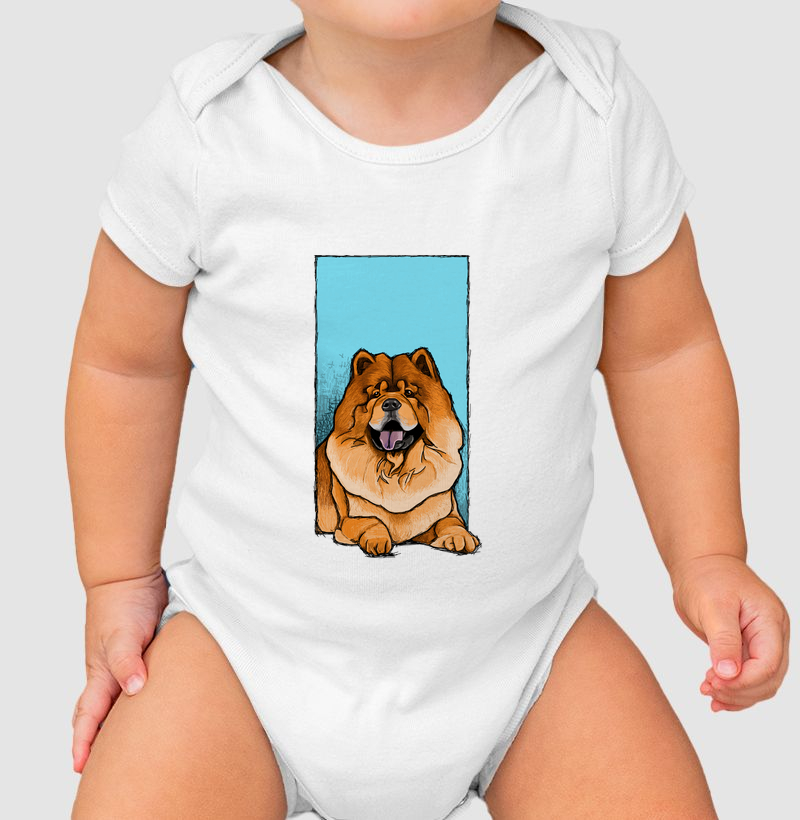 Body Infantil Cachorro Chow Chow