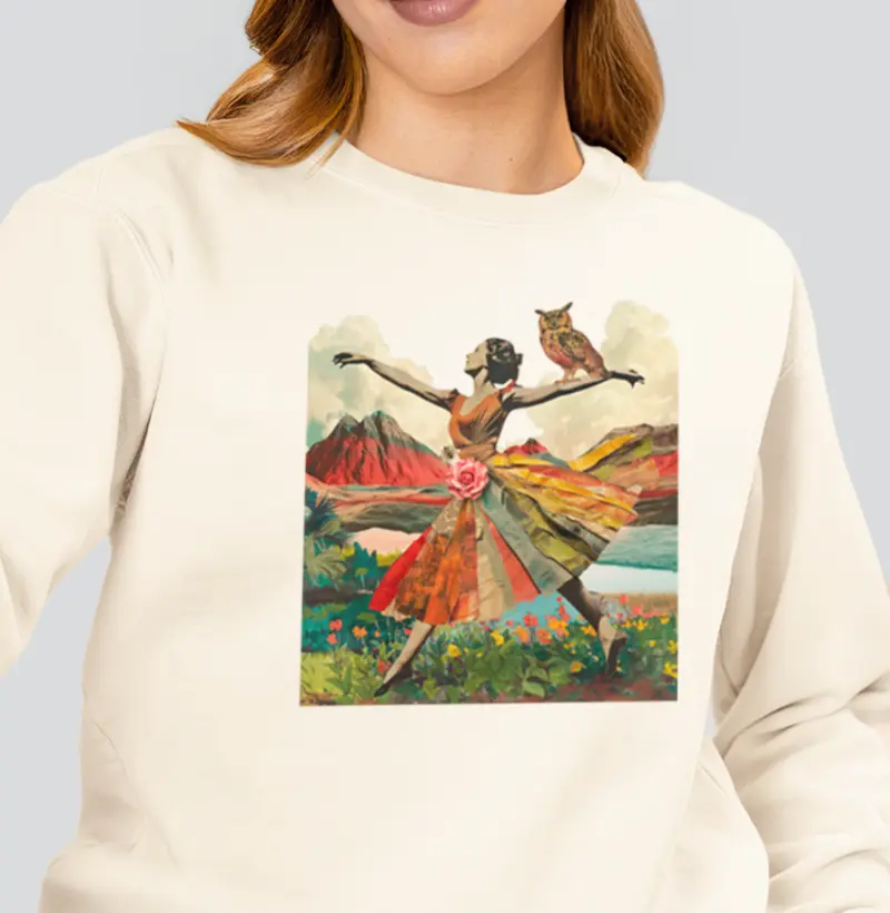 Colagens - Voo da moça - Moletom