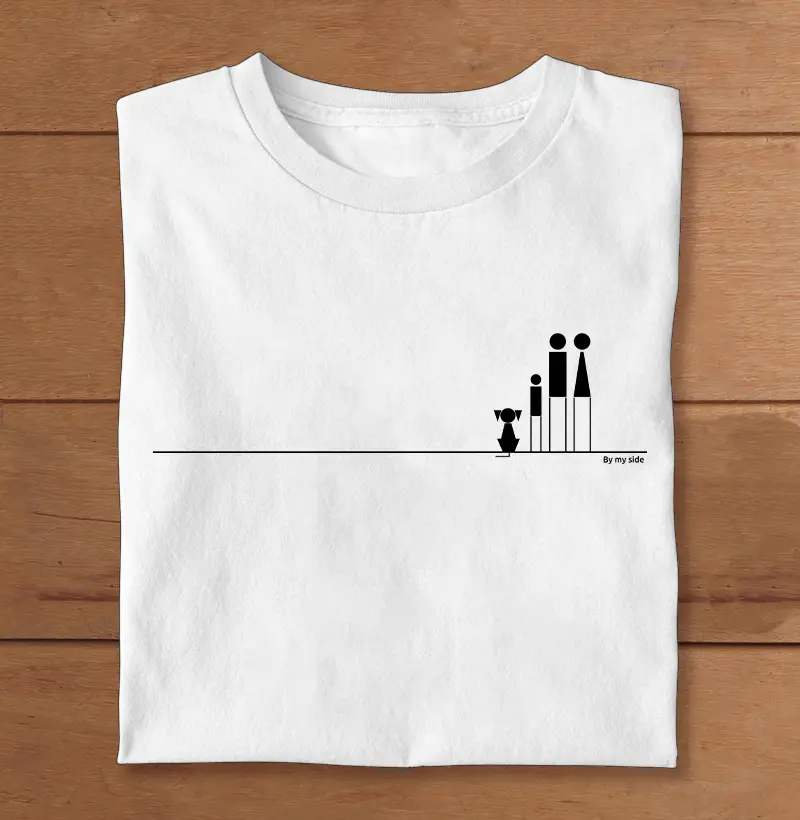 Casal com menino e cão