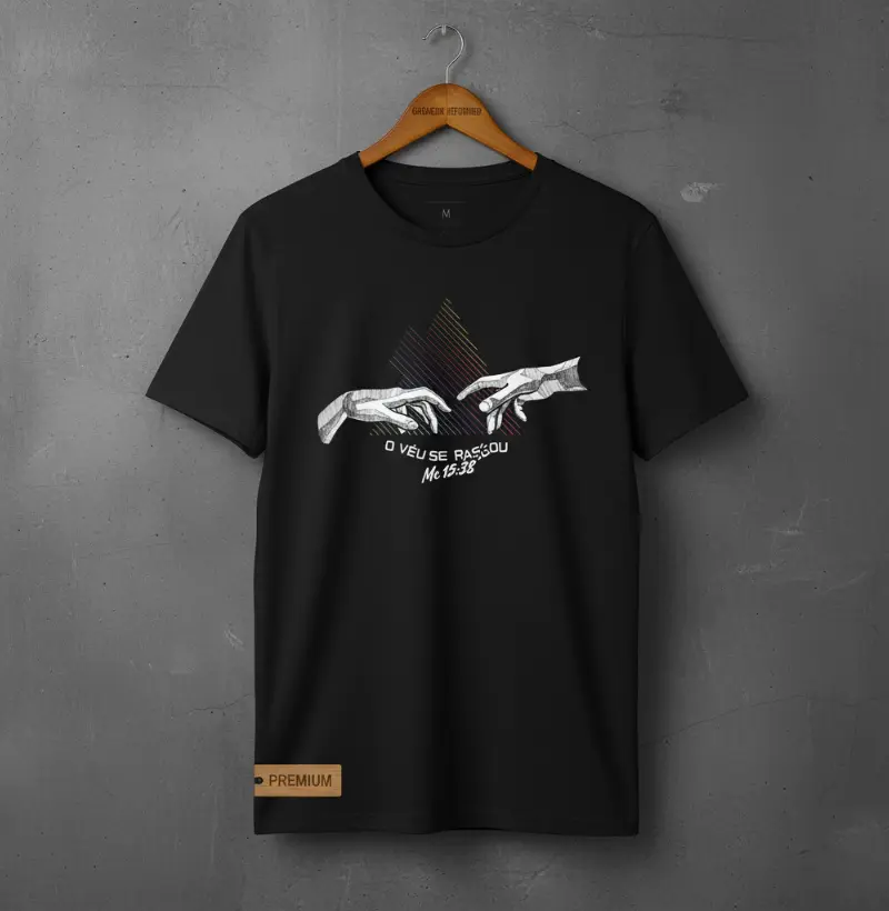 CAMISETA: "E O VÉU SE RASGOU – MARCOS 15:38"