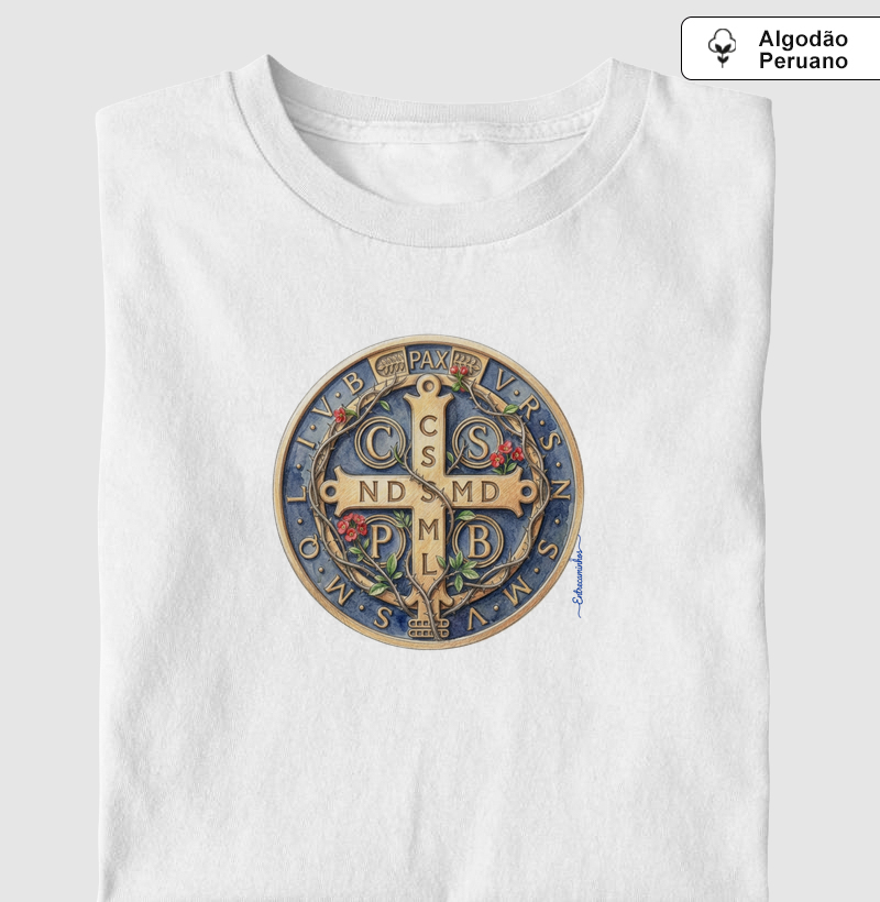 Medalha de São Bento Coroa-de-Cristo (aquarela)