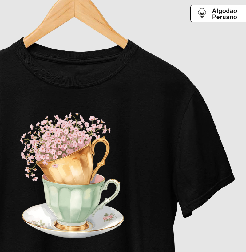 Chá e flores - Algodão peruano