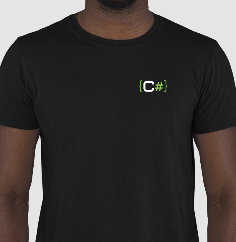 Camiseta C# Minimal — Estampa de Bolso
