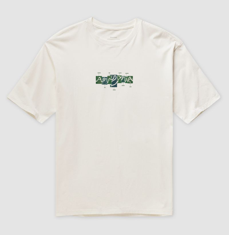 Camiseta Amazônia Estados Brasileiros Estampa Consciente Mapa Unissex