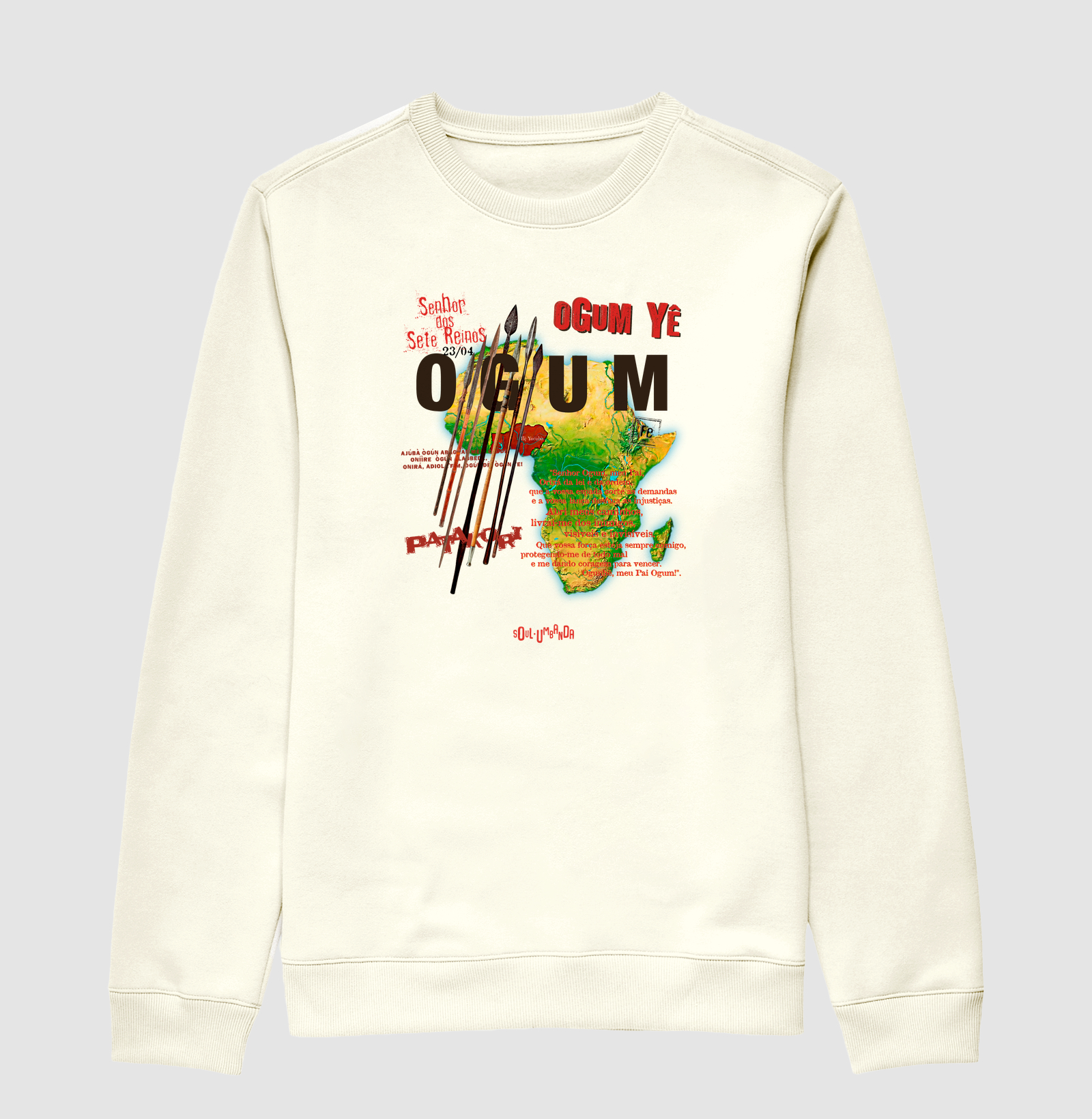 camiseta OGUM oração