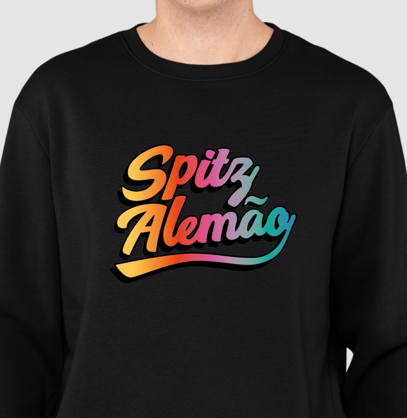 Suéter Moletom Spitz Alemão Escrita