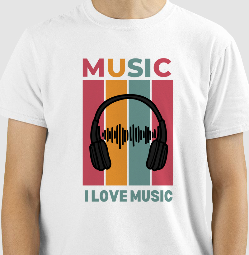 Camiseta I love music