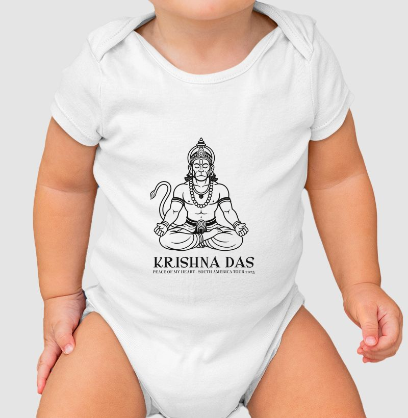 Hanuman - Body Infantil - Estampa Preta