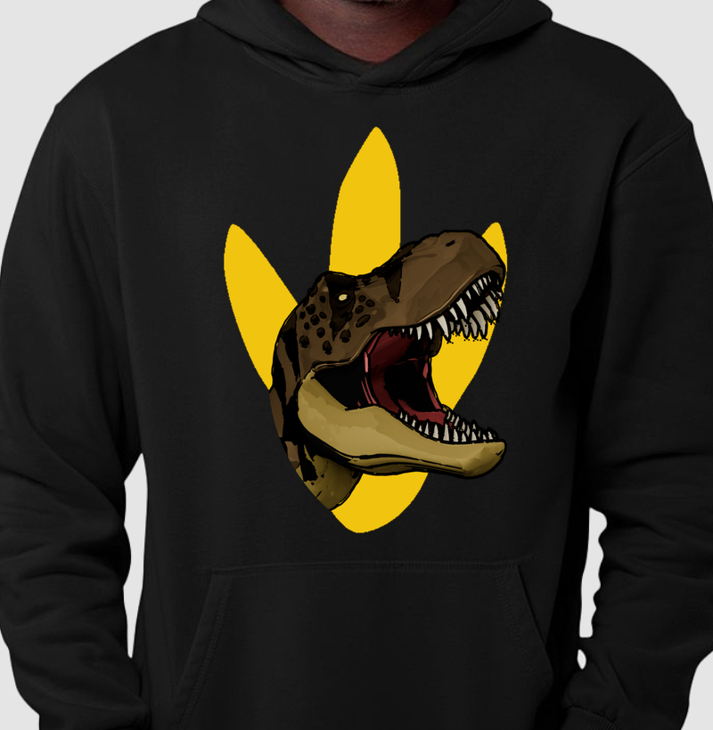 Blusa Dinossauro Moletom T-rex Rugido Furioso Algodão Premium Dinoloco