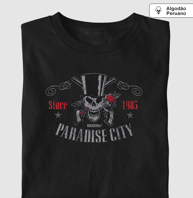 Camiseta Algodão Peruano Guns Paradise City