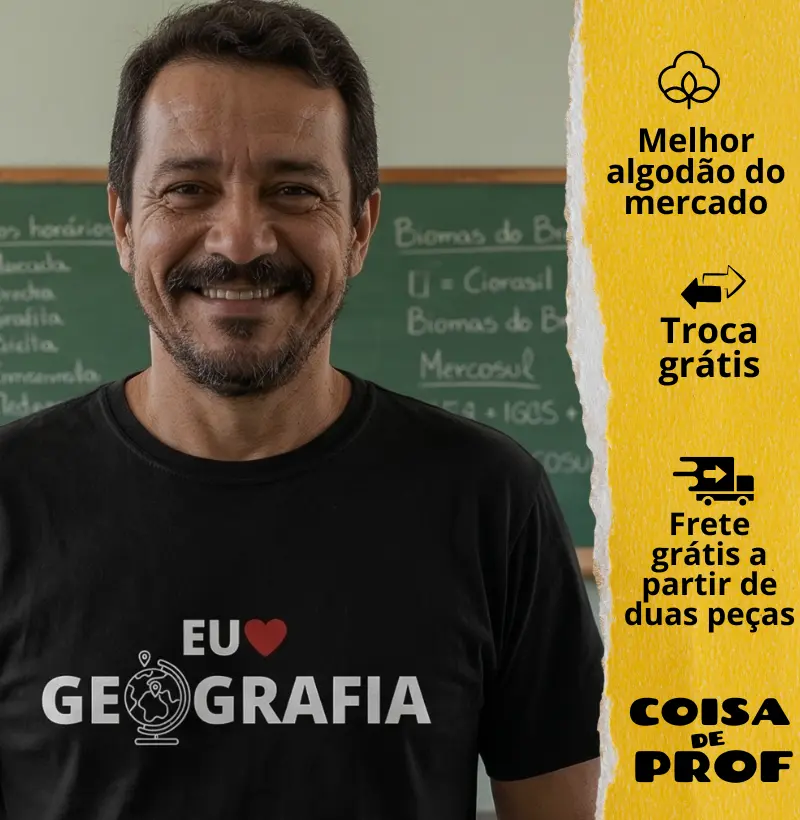 Camiseta Eu Amo Geografia
