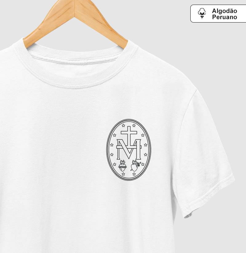 Medalha NS das Graças  - Coração de Jesus - Algodão Peruano (Premium)