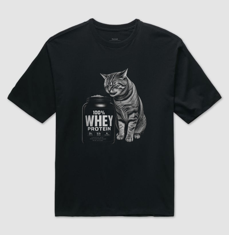 100% whey - Camiseta Oversized