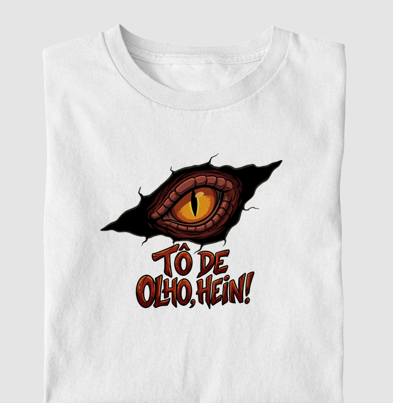 Camiseta Dinossauro Tô De Olho Algodão Premium Dinoloco