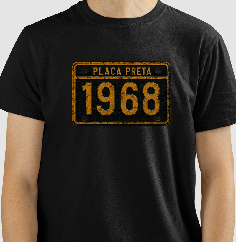 Camiseta Placa Preta 1968