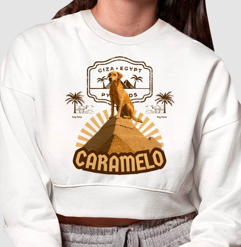 Cropped Moletom Dog Pulse - Caramelo da Pirâmide