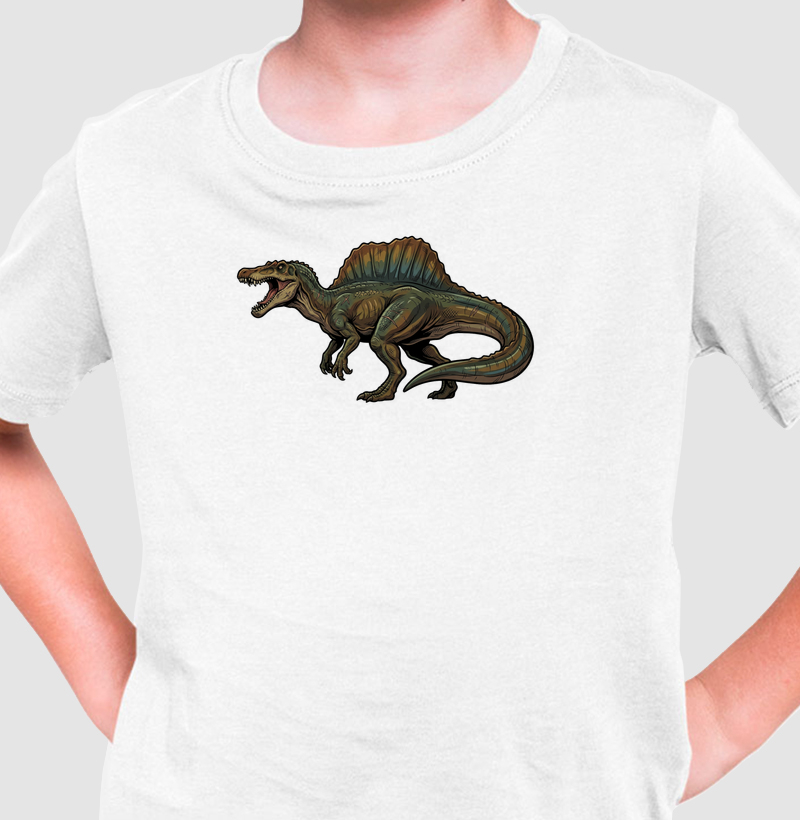 Camisa Algodão Estampada Dinossauro Espinossauro Premium Dinoloco