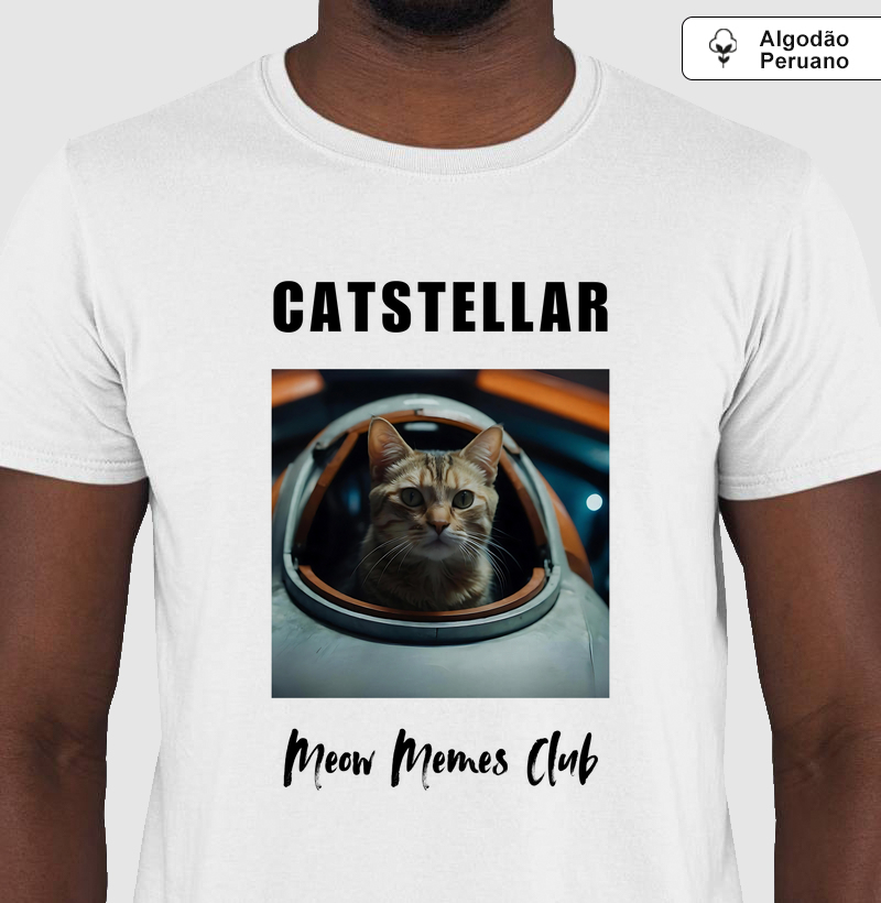 Camiseta, Algodão Peruano, CATSTELLAR