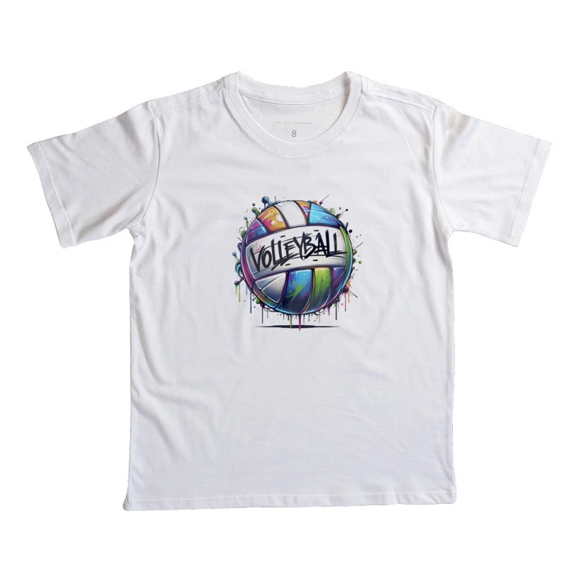 Camiseta Infantil Bola de Vôlei Tinta