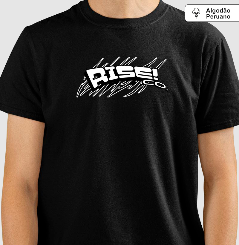 Camiseta Algodão Peruano Rise! Streetwear Básica Premium Unissex – Moda Urbana