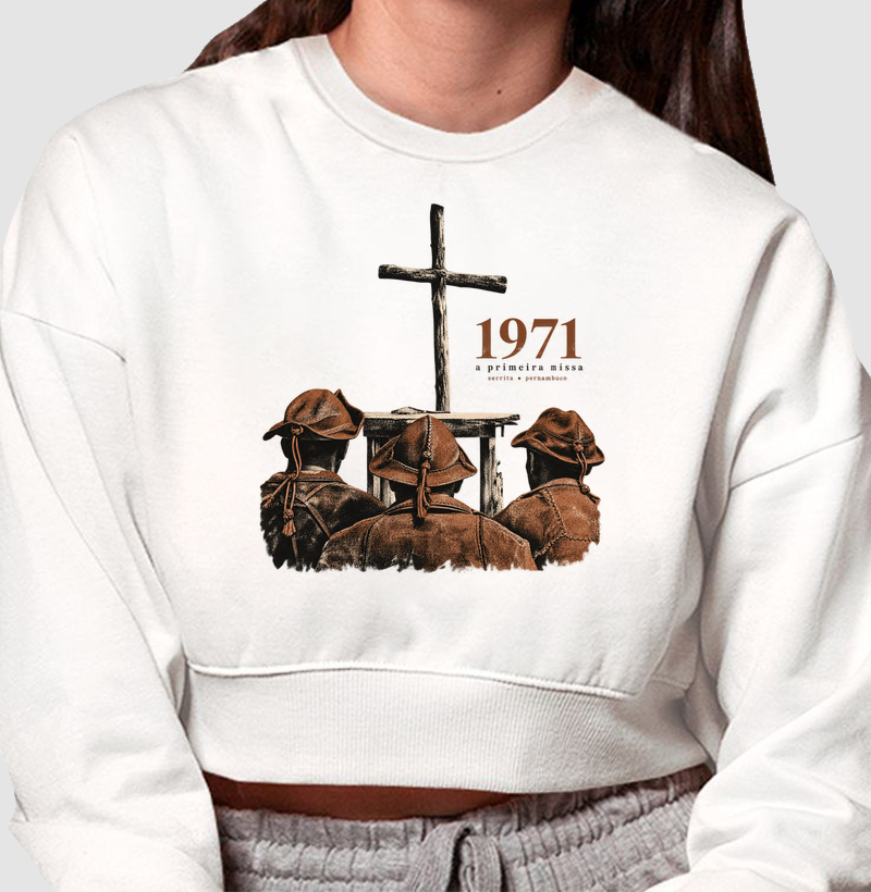 1971 / A Primeira Missa - Cropped Moletom
