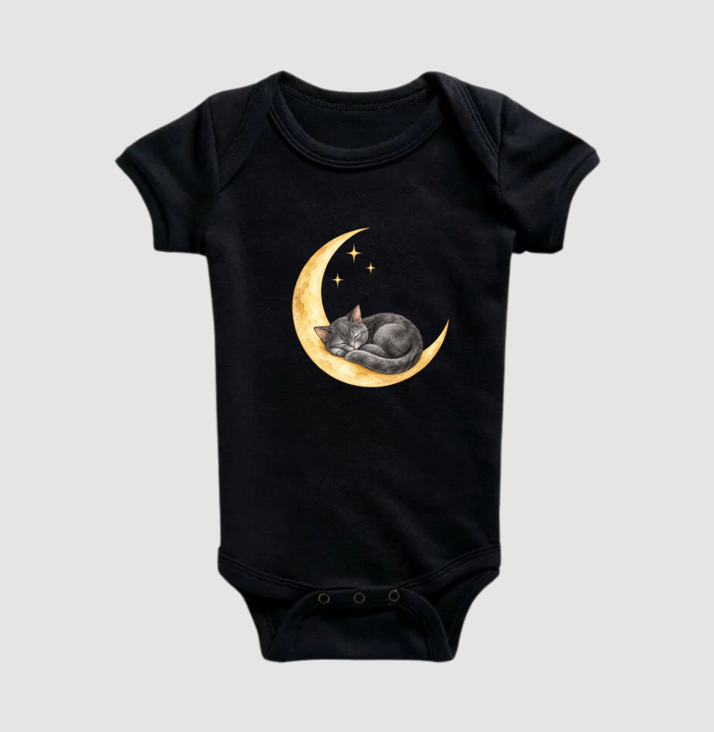 Gato Na Lua - Body Infantil