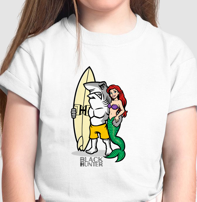 camiseta infantil Stive e Cyrella black hunter