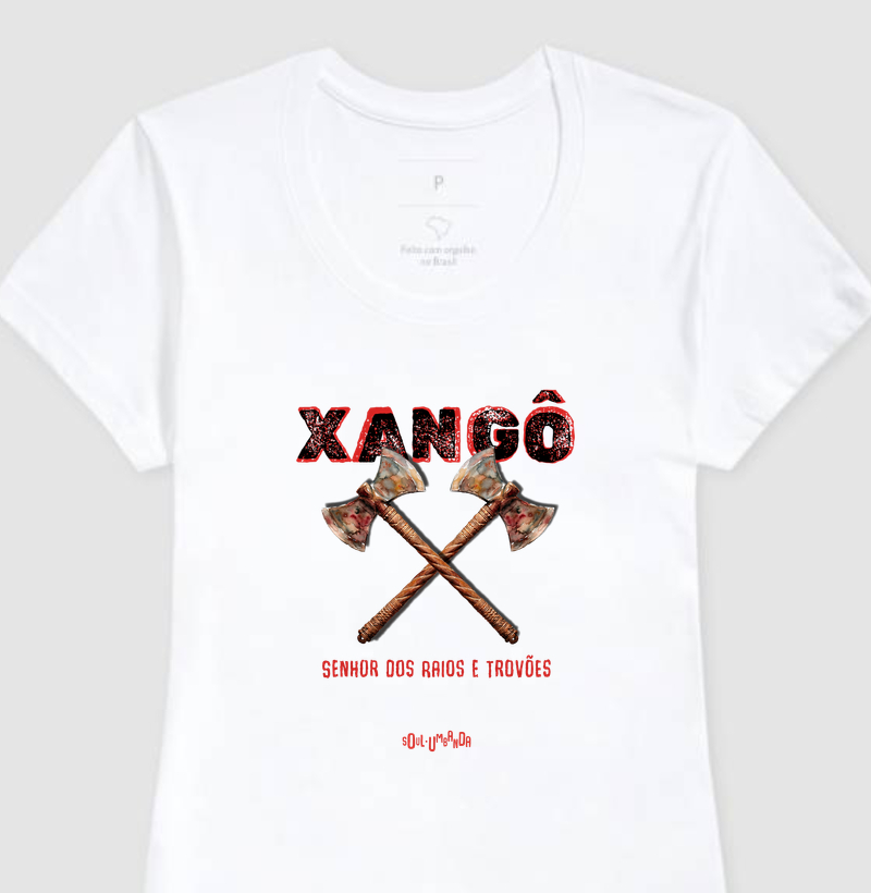 camiseta XANGÔ senhor dos raios e trovões feminina