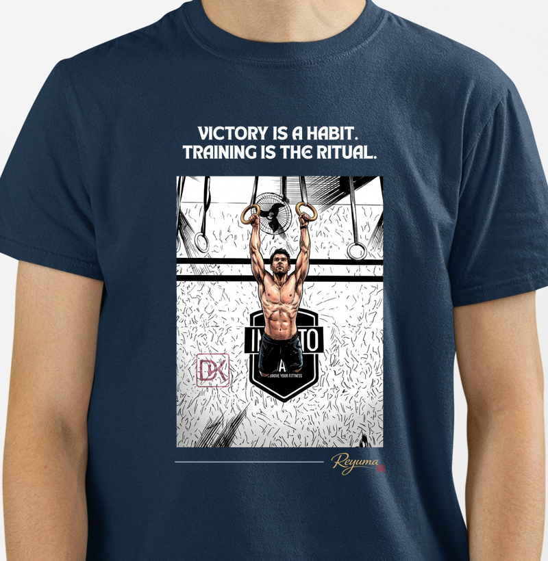 Camiseta Masculina e Feminina Crossfit "Victory is a Habit"