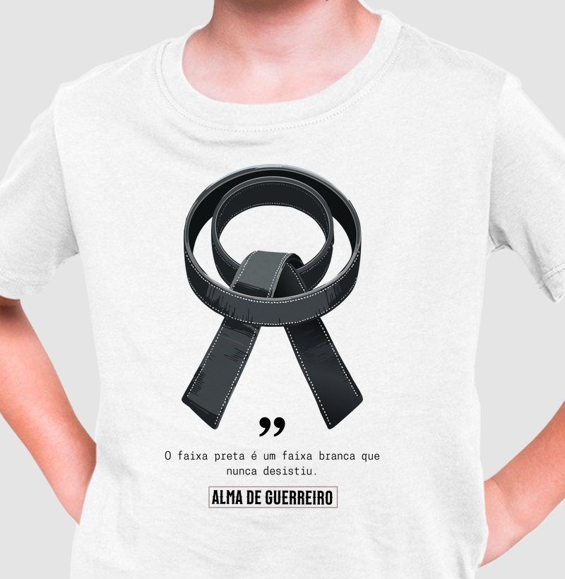 Camiseta infantil Faixa preta 