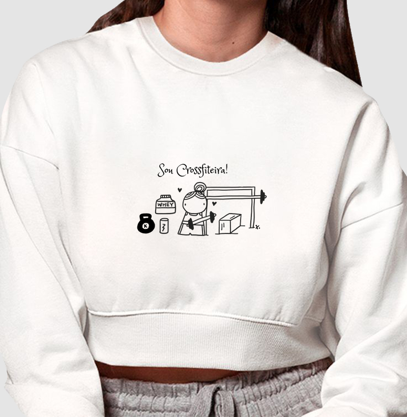 Cropped Moletom Sou Crossfiteira