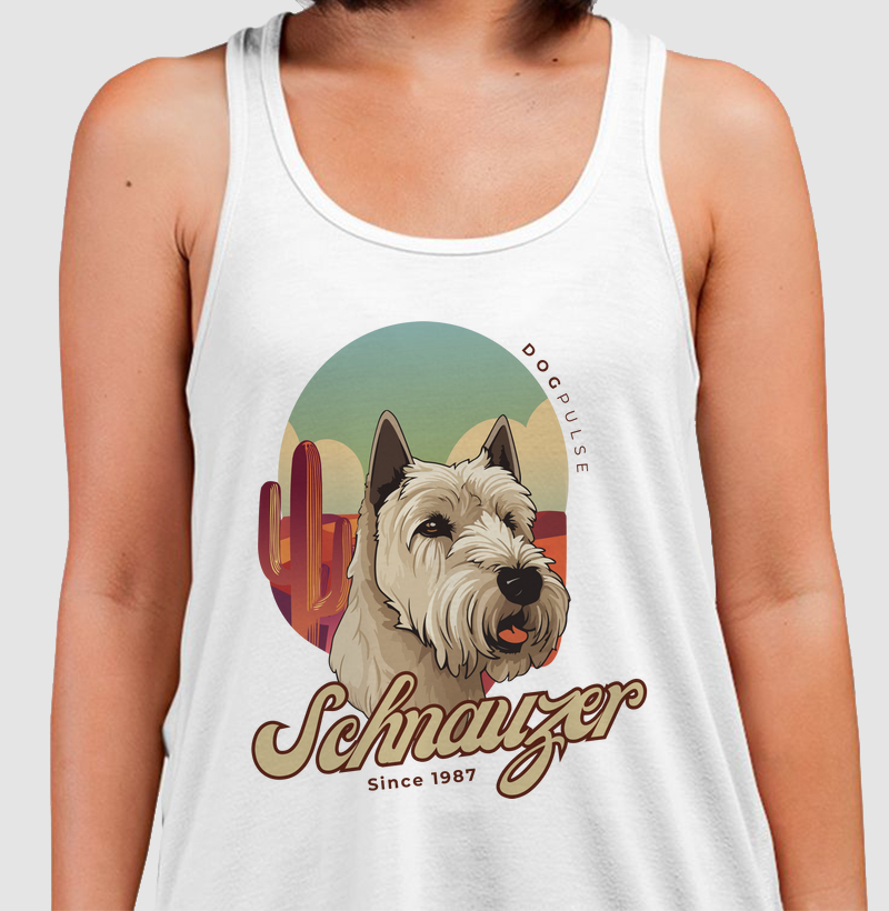 Camiseta Regata Schnauzer Busto Dog Pulse