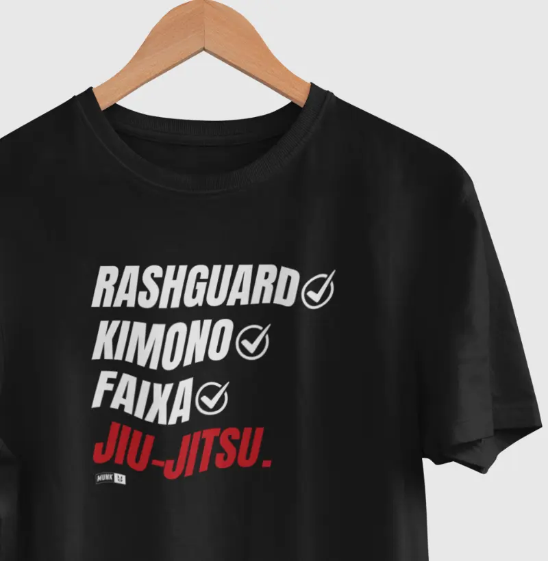 Rashguard, Kimono, Faixa e Jiu-Jitsu.