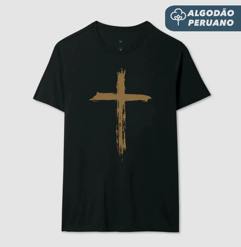Cruz Pincelada - Estampa Dourada