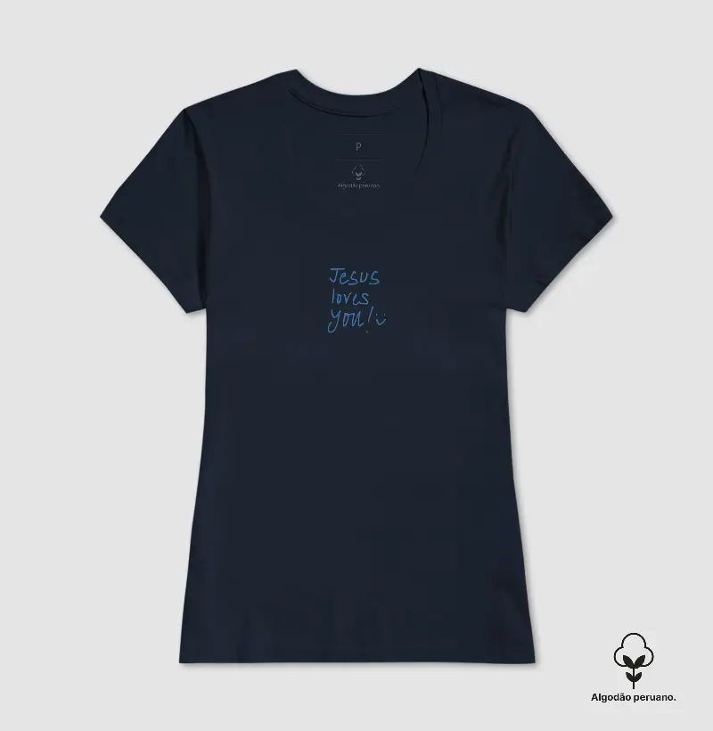 T-SHIRT PIMA FEMININA JESUS LOVES YOU