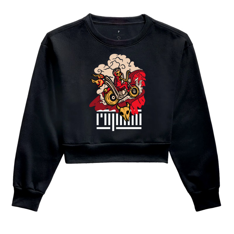 Caveira andando de moto