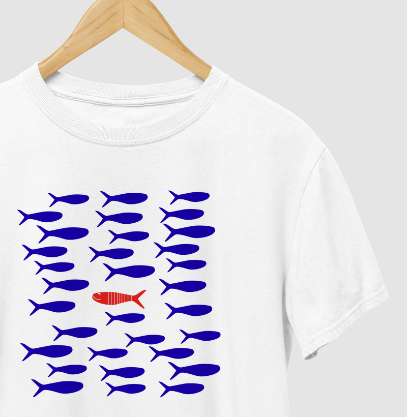 T-shirt Cardume Blue