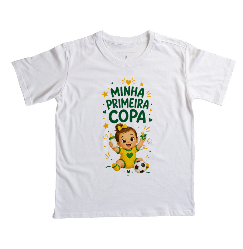 Minha primeira Copa - bebê menina (infantil)