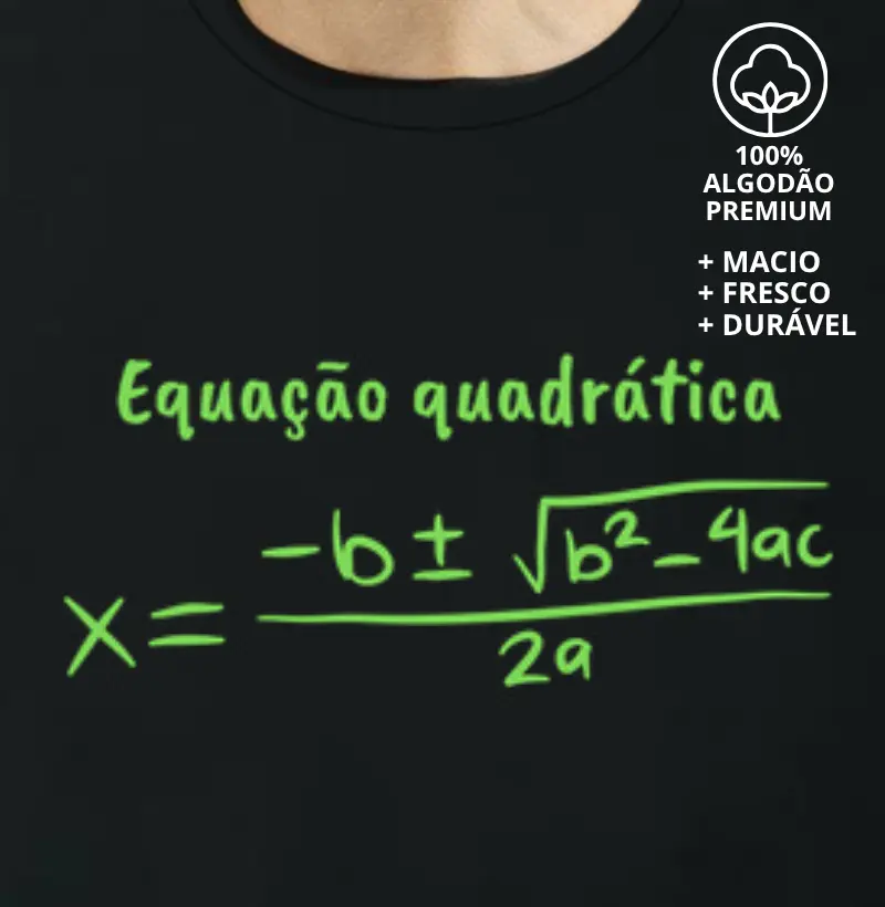 Camiseta Equação quadrática