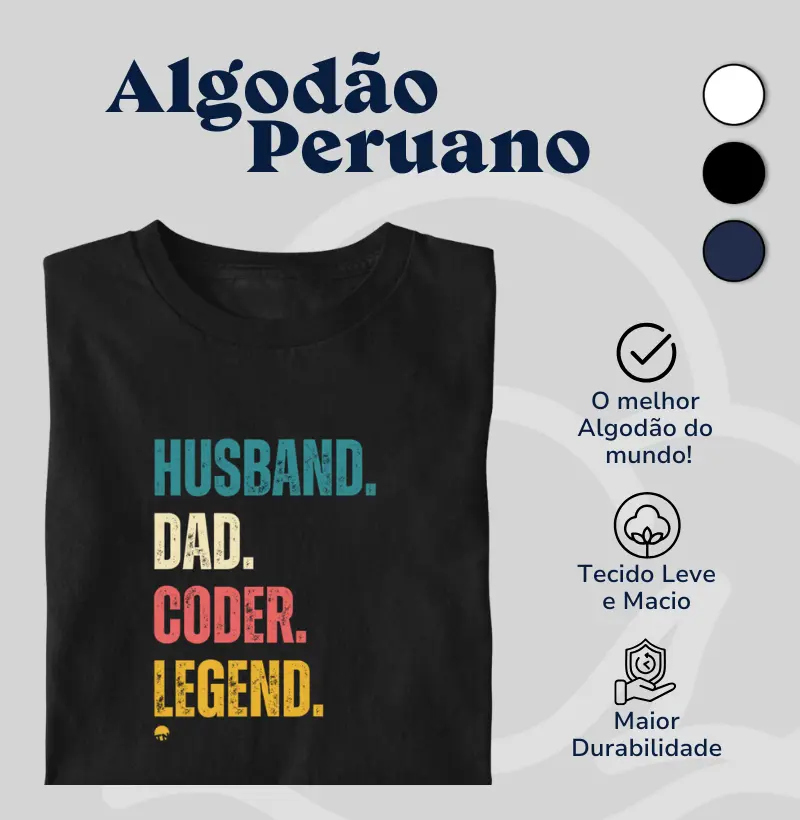 Camiseta Coder A Lenda em Inglês