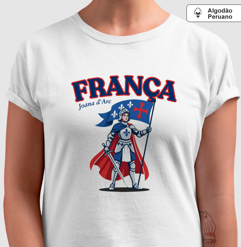 Camiseta Algodão Peruano França Joana d’Arc
