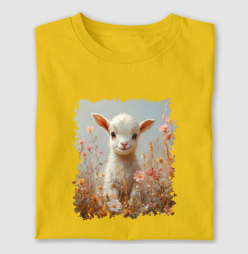 Camiseta Cabra e Flores