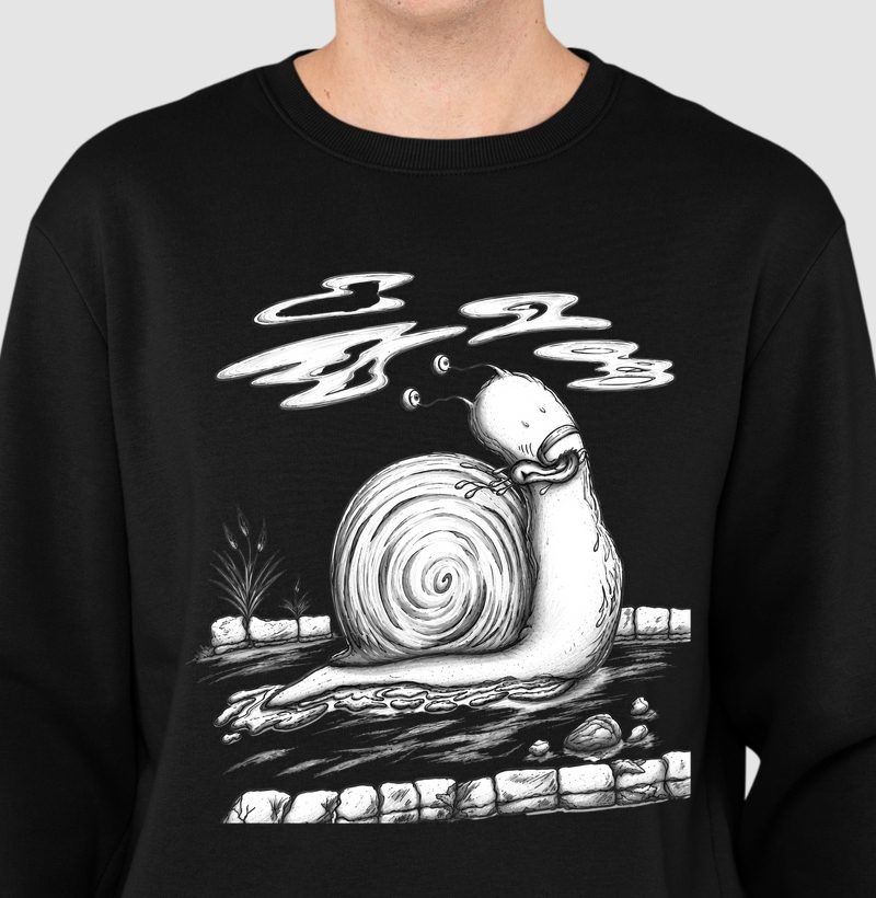 Moleton Caracol Preta e Branco