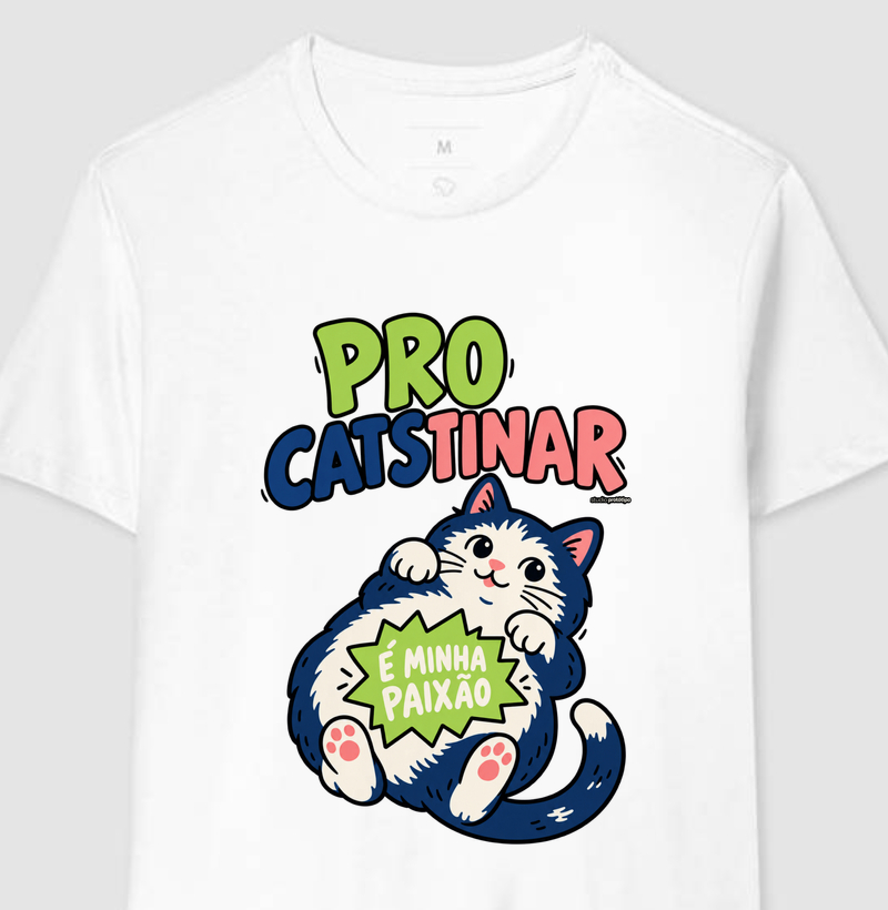 Camiseta Procatstinar É Minha Paixão